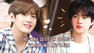 Taejin/ JinV: The way Seokjin looks at Taehyung and back