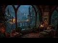 Candlelit Reading Nook with a Castle View | Dark Academia Music for Studying, Writing & Calm Focus