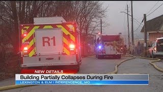 Fire causes partial collapse at commercial building in Independence