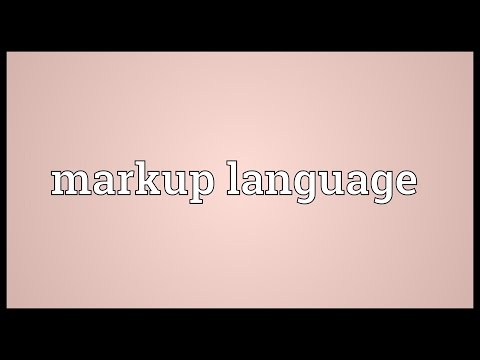 Markup language Meaning