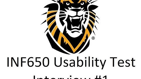 INF650 Usability Test Interview #1