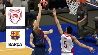 Легенды Евролиги: Барселона 2014 - Олимпиакос 2014 | 1/2 финала (NBA 2k14)