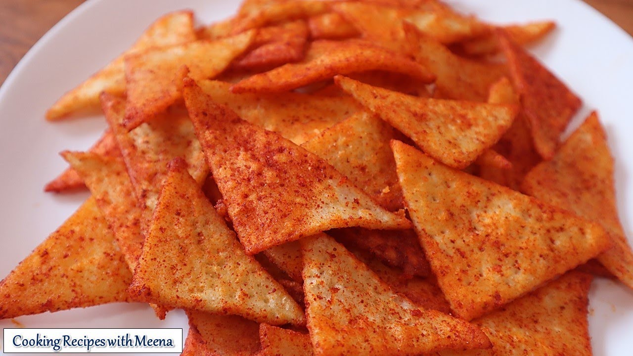 Nacho Chips Using Rice flour चावल का कुरकुरा नाश्ता Nachos Chips