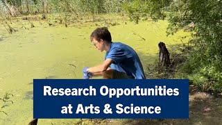 Research Opportunities at Arts & Science