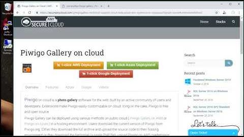 Secured Piwigo Gallery on CentOS 7.3 - Deploy on Azure , AWS and Google Cloud Platform.