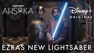 Ezra Creates A New Lightsaber &amp; Learns About Kanan | Ahsoka Episode 8 | Disney+