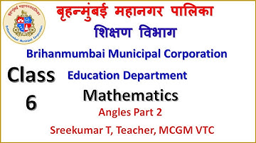 Class 6 Mathematics Angle Part 2 BMc Edu VTC Sreekumar