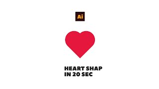 #shorts - Learn How to Draw a Heart Shape in Adobe Illustrator