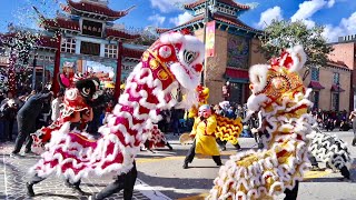 A visit to chinatown in los angeles california for the annual lunar
new year celebration and golden dragon parade . lots of entertainment
, food f...