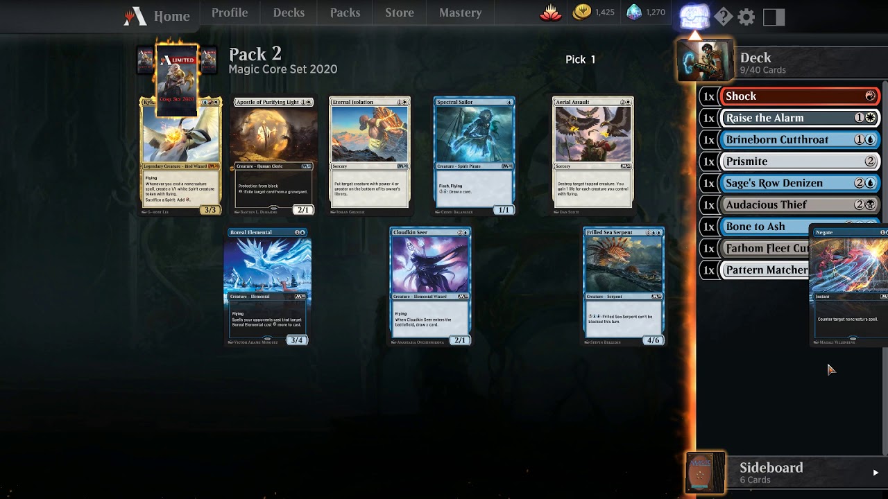 Magic Arena - Core Set 2020 Ranked Draft #7