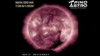 NASA: Sun! Aug 1, 2026 #PinoAstro - Solar Flares, CMEs & Coronal Holes