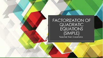 Factorization of a simple Quadratic Equation with Multiplication Frame