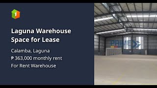 Laguna Warehouse Space for Lease