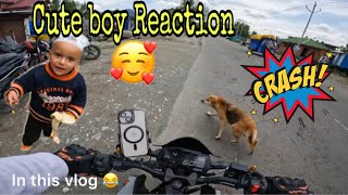 My first MotoVlog with Cute Boy 😍 || Angry Dog Reaction 😈 || ​⁠@Arif_Wani #vlog1