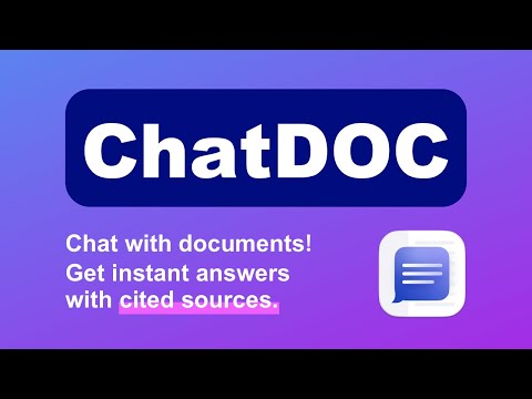 ChatDOC |  GPT Powered File-Reading Assistant⚡️ Get Instant Answers with Cited Sources!