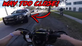 CRAZY Cops Run Into ILLEGAL ATV & Dirtbike Riders! - Bikes VS Cops #24
