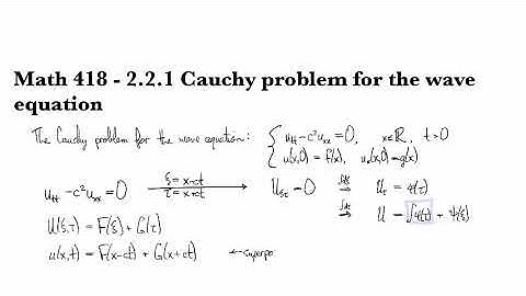 2.2.1 The Cauchy problem for the wave equation