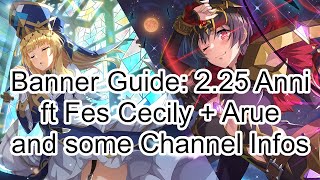 Banner Guide + Channel Info: 2.25 Anni Banner (Legendary Adventurer Part 5) ft. Cecily and Arue!