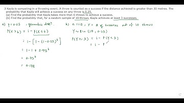 9709/51: Q3, A Level Mathematics Paper 5, Probability & Statistics I, Oct/Nov 2020.