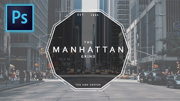 How to Design a Minimalistic AESTHETIC Hipster Logo - Photoshop Tutorial (Easy)