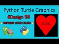 python turtle graphics tutorial || #design58 || Python graphics