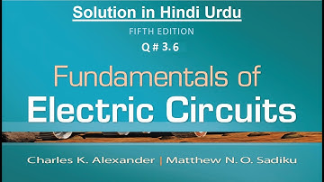 3.6 Fundamental of electric circuits 5th edition solution | Engineers Inn
