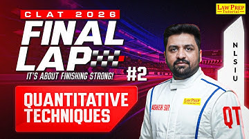 CLAT 2026: Quantitative Techniques | #2 | CLAT 2026 Preparation | QT for CLAT Exam 2026