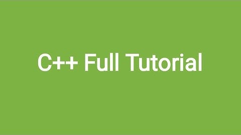 C++ Full Tutorial