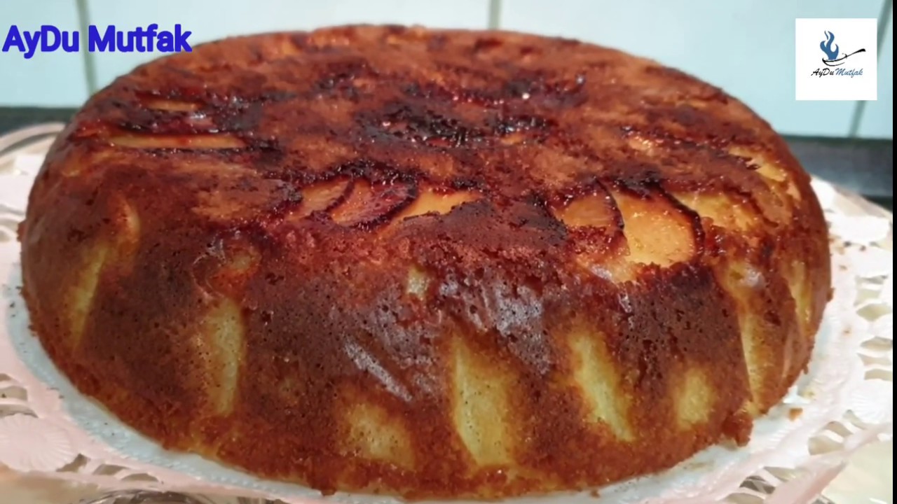 Karamelize elmalı tavada kek tarifi/fırın kullanmadan tavada yumuşacık
