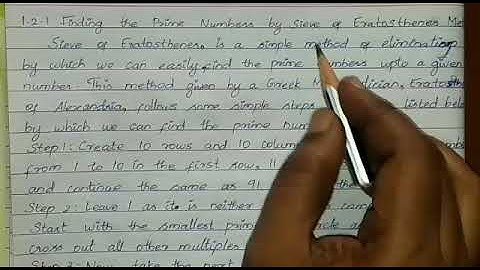 1.2.1 Finding the prime numbers by sieve of Eratosthenes method