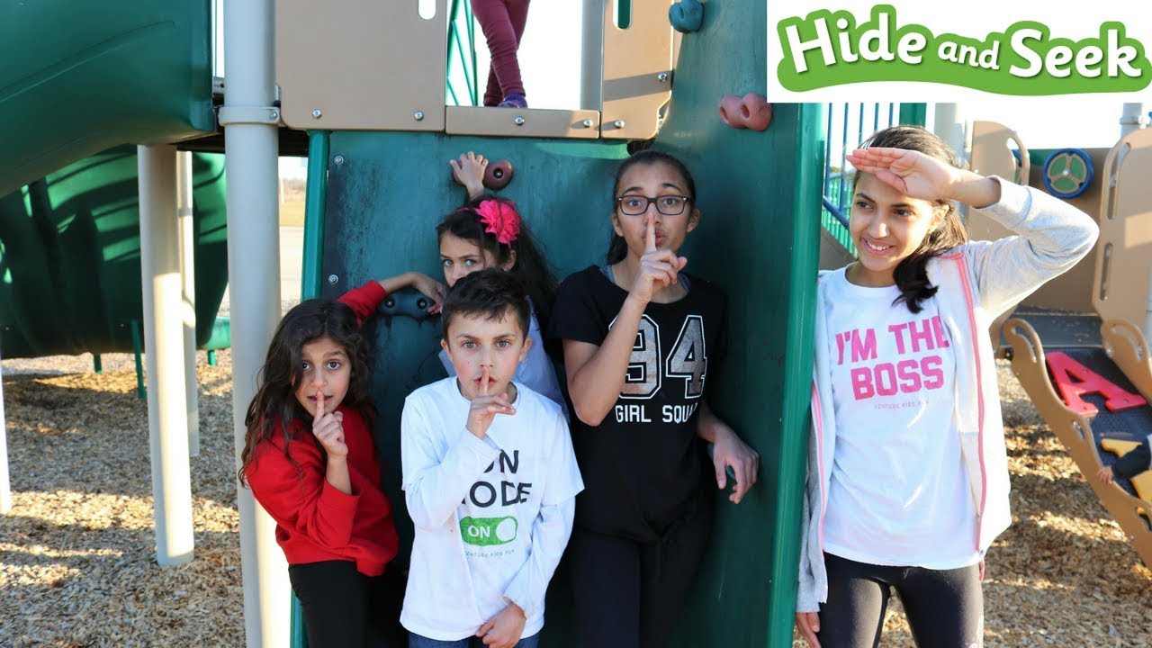 Hide and Seek with Sisters Fun Tube at the Playground