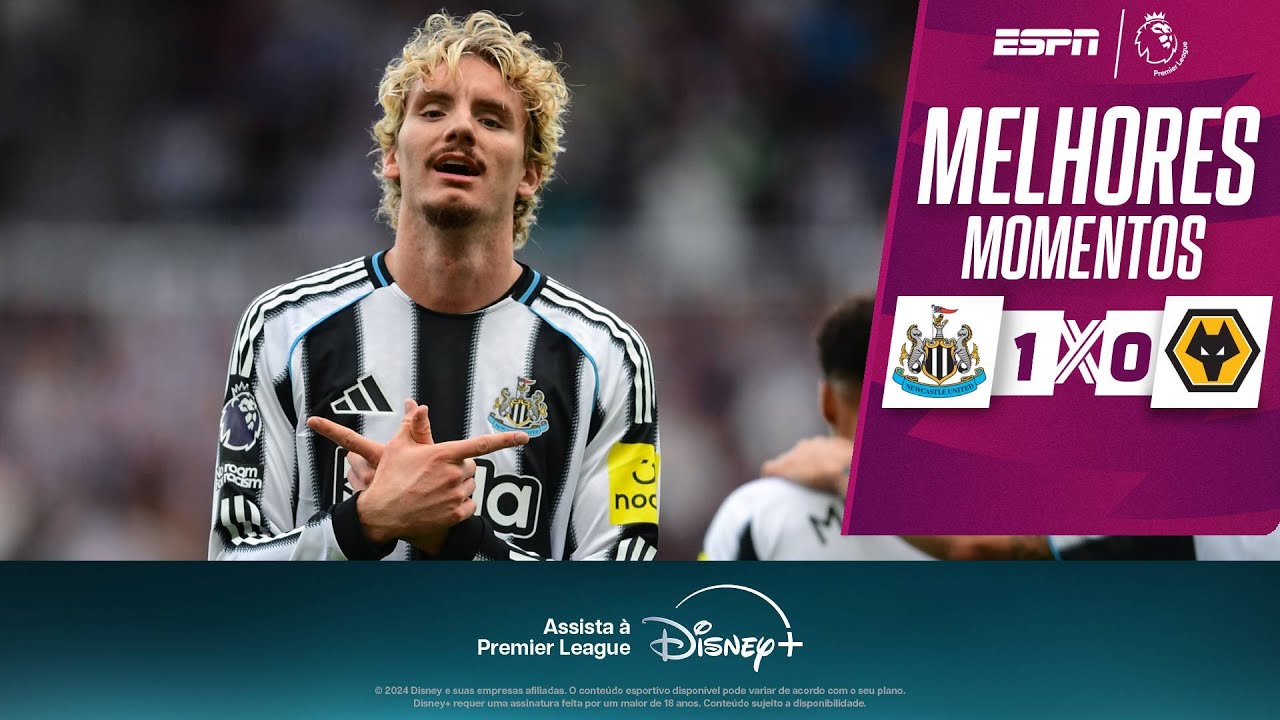 WOLTEMADE marca, e NEWCASTLE, de BRUNO GUIMARÃES, vence os WOLVES, de ANDRÉ, na PREMIER LEAGUE