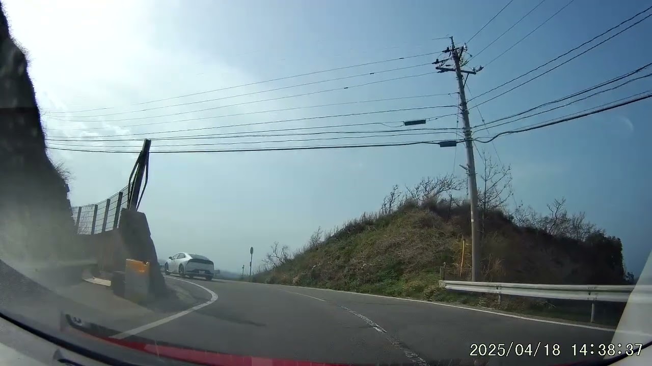 ノ―カット版　震災から１年４カ月県道２８号　珠洲市椿展望台から大谷町方面へ