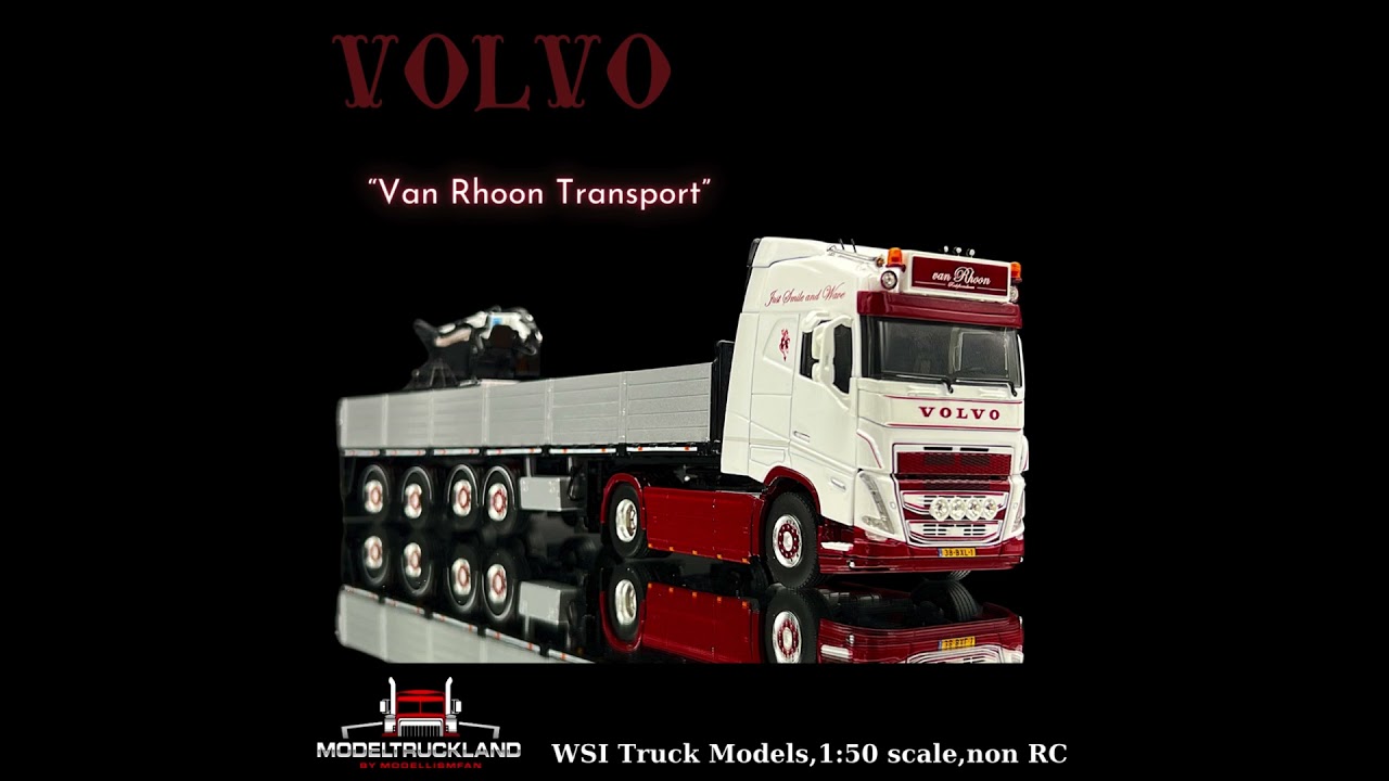 Volvo FH5 globetrotter 4×2 brick trailer  4 axle “Van Rhoon Transport”,WSI Truck Models 