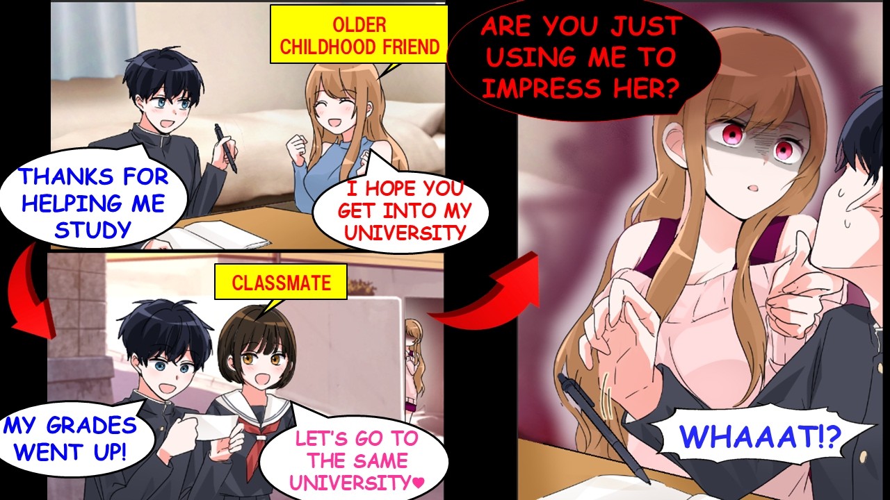 My Older Childhood Friend Who Tutors Me Got Jealous of My Classmate.[Manga Dub][RomCom]