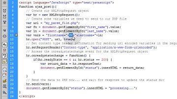 Ajax Tutorial   Post to PHP File XMLHttpRequest Object Return Data Javascript