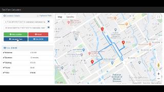 Taxi Fare Calculator with Google Maps screenshot 1