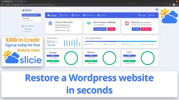 Restore a WordPress website in seconds with Slicie
