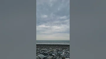 vertical video of the Black Sea in Batumi, Georgia