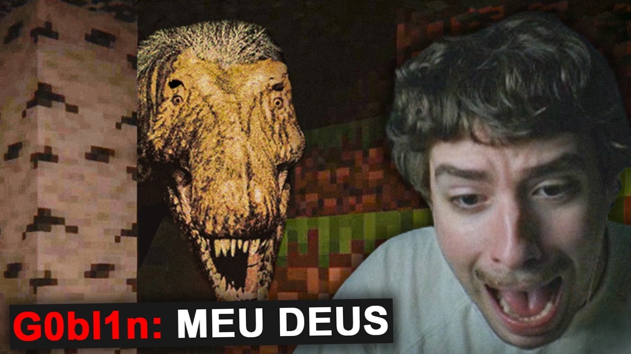 coloquei dinossauros no minecraft e virou um JOGO DE TERROR (bizarro)