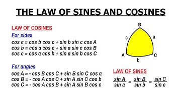 Law of Sines and Cosines in Spherical Trigonometry