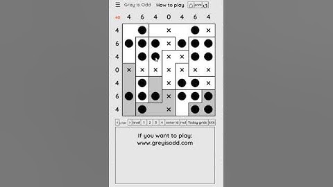 Grey is Odd - Today grids. Solution level 1 7X7 dated 03-23-2024