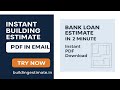 House Estimate / BOQ for Bank Loan | Instant PDF from Website | Free Building Estimate Tool