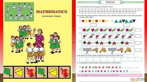 Std.3rd Mathematics (Patterns) page no.43,44,45