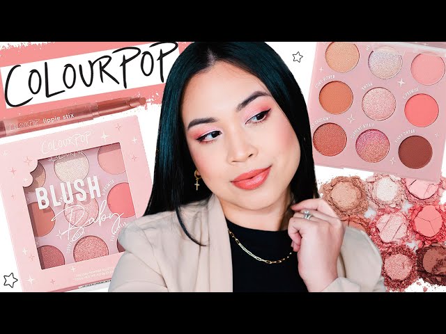 colourpop blush baby eyeshadow palette tutorial + swatches - YouTube