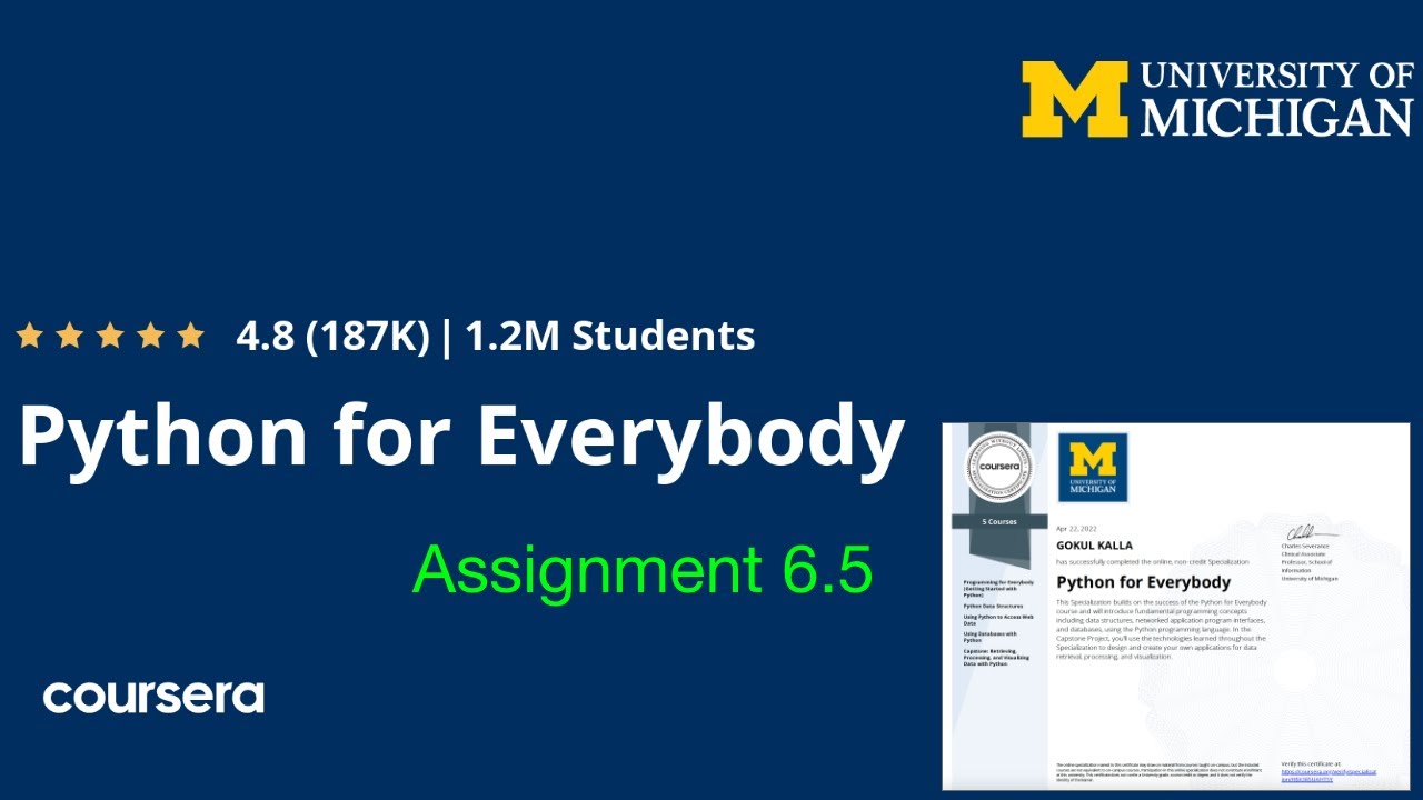 python for everybody assignments