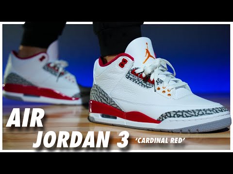 Air Jordan 3 Cardinal Red - YouTube