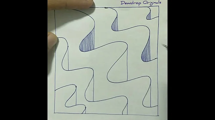 Easy 3D Line Art | Zentangle | Dewdrop Originals #shorts