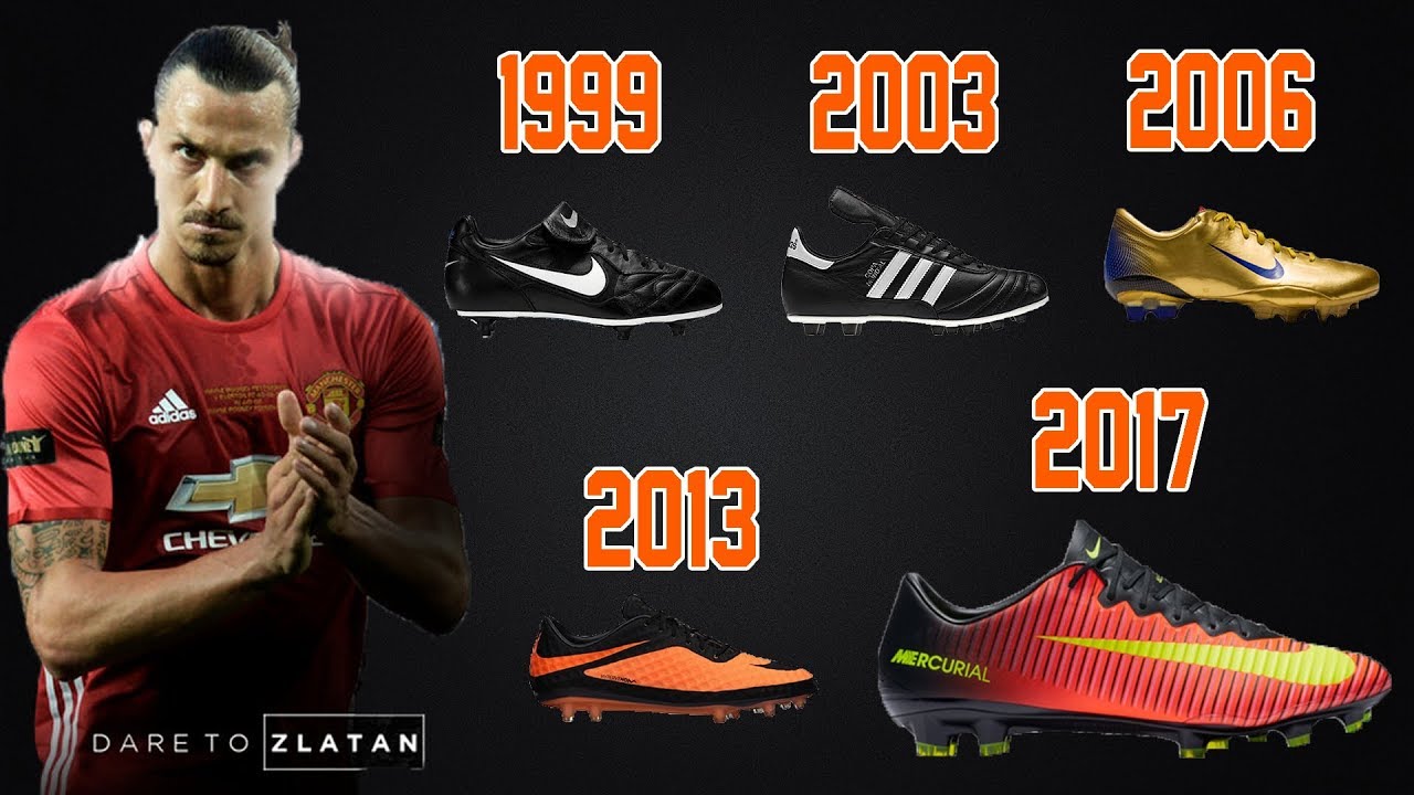 Zlatan Ibrahimovic boots/cleats from 1999 to 2017 ○ Which one YOU like the MOST? - YouTube