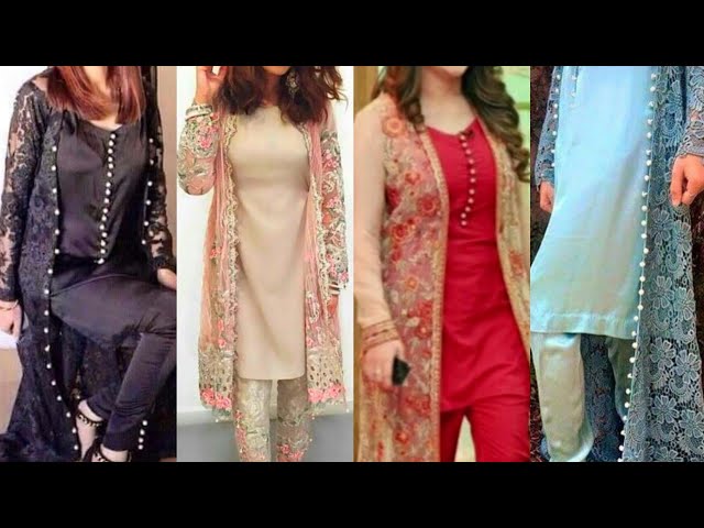 Girls Kurti With Long Shrug 2024|Girl Dress with Long Jacket|Latest Shrugs  Designs For Women| Frocks - YouTube